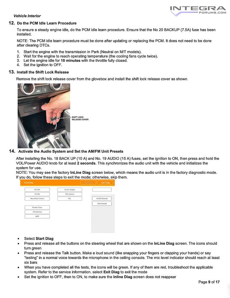 Acura Integra 2023 Integra Total Quality Inspection (TQI) & New Model Service Bulletin 2023-acura-integra-service-bulletin-total-quality-inspection-check-17