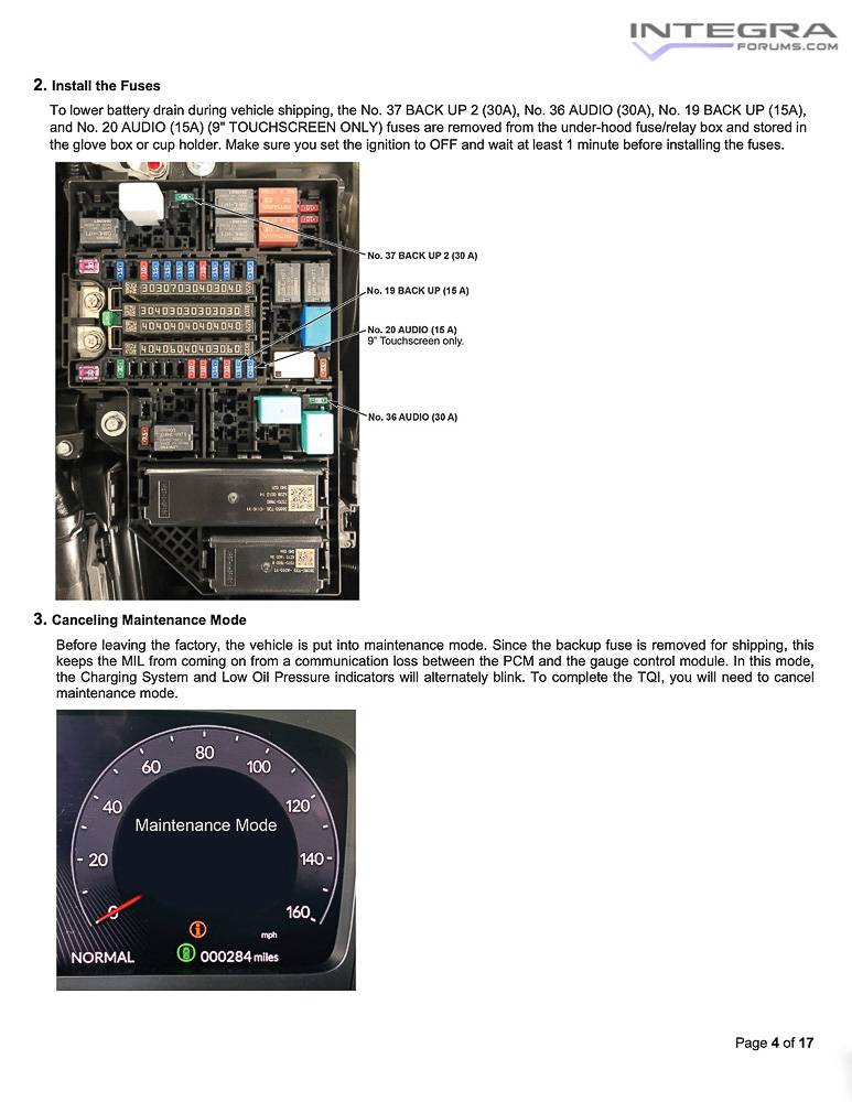 Acura Integra 2023 Integra Total Quality Inspection (TQI) & New Model Service Bulletin 2023-acura-integra-service-bulletin-total-quality-inspection-check-4