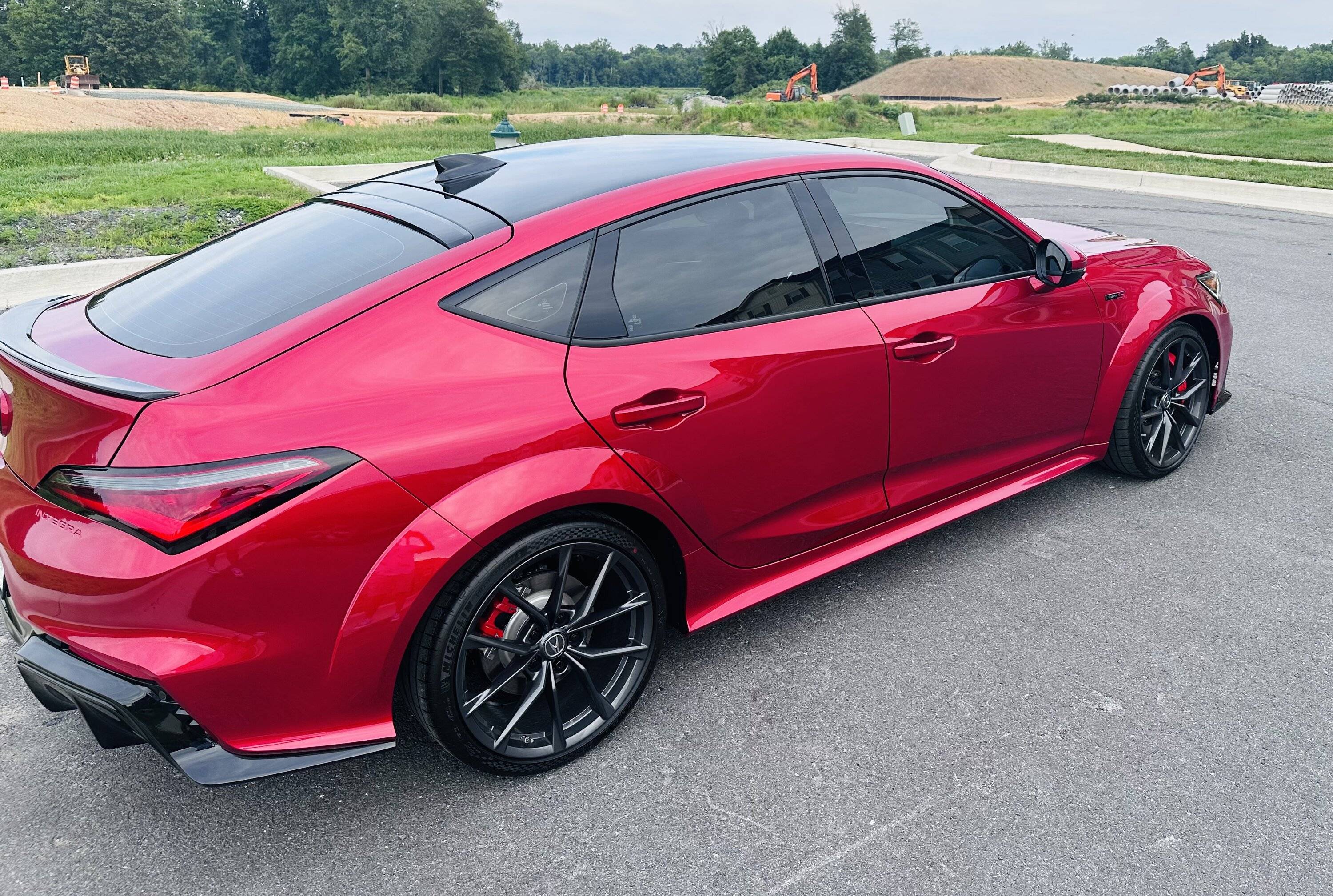 Acura Integra Black roof wrap on Red Pearl Integra Type S FullSizeRender