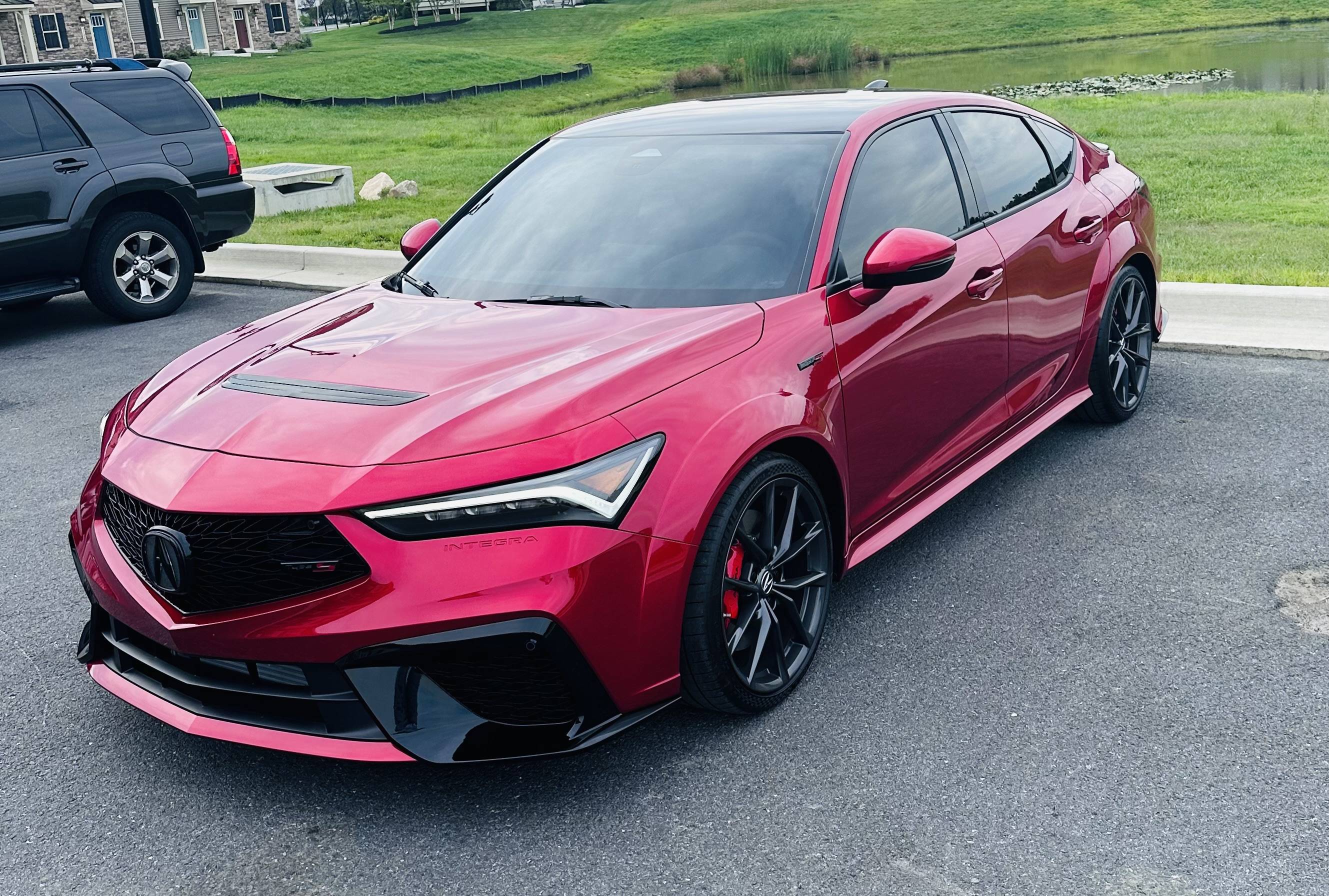 Acura Integra Black roof wrap on Red Pearl Integra Type S FullSizeRender