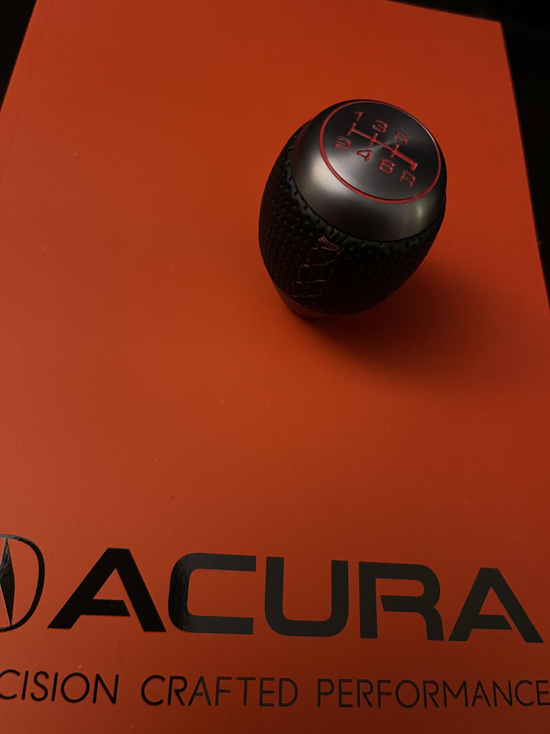 Acura Integra SOLD- OEM Integra Type S Shift Knob Red Stitching IMG_1740