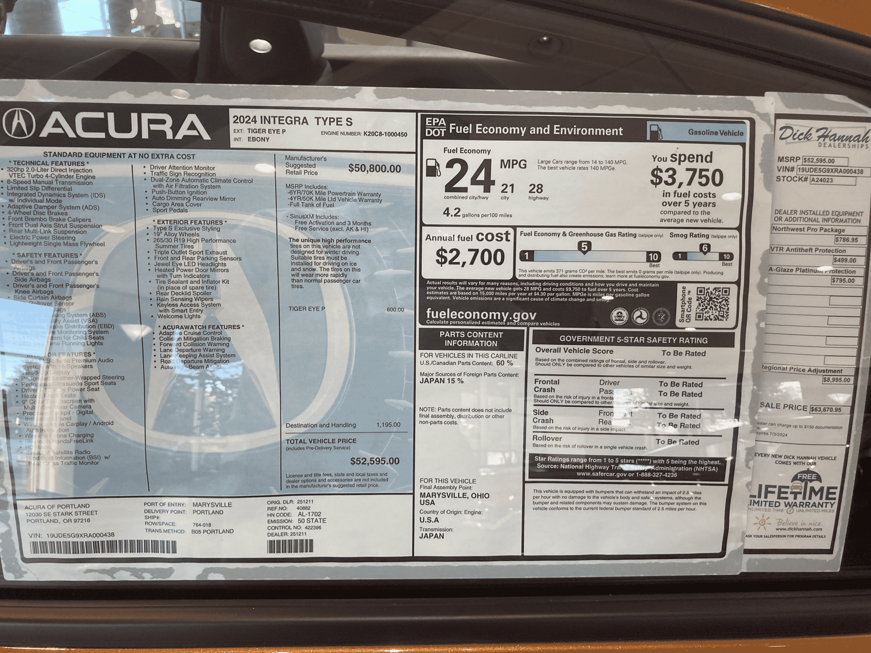 Acura Integra Estimated Delivery Timeframe for the 200 Preordered Cars IMG_2273