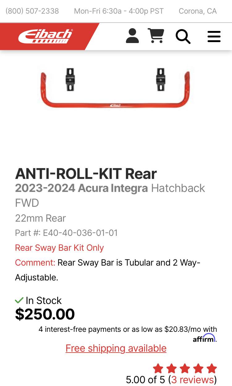 Acura Integra RV6 Rear Anti-Roll Bar IMG_3042