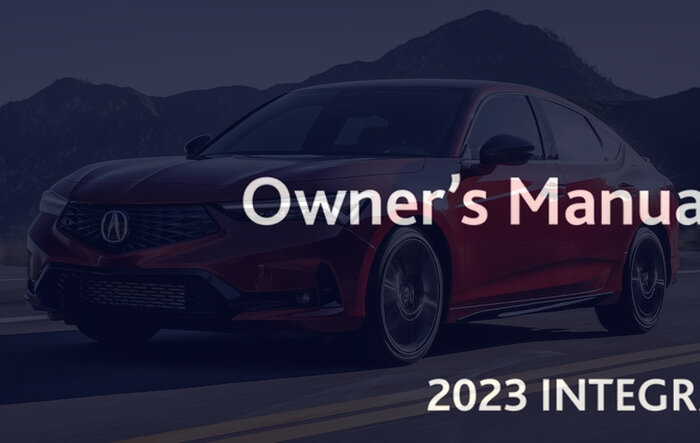 2023 Integra OWNERS MANUAL!